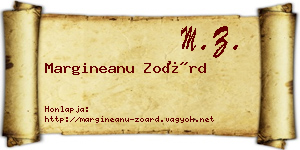 Margineanu Zoárd névjegykártya